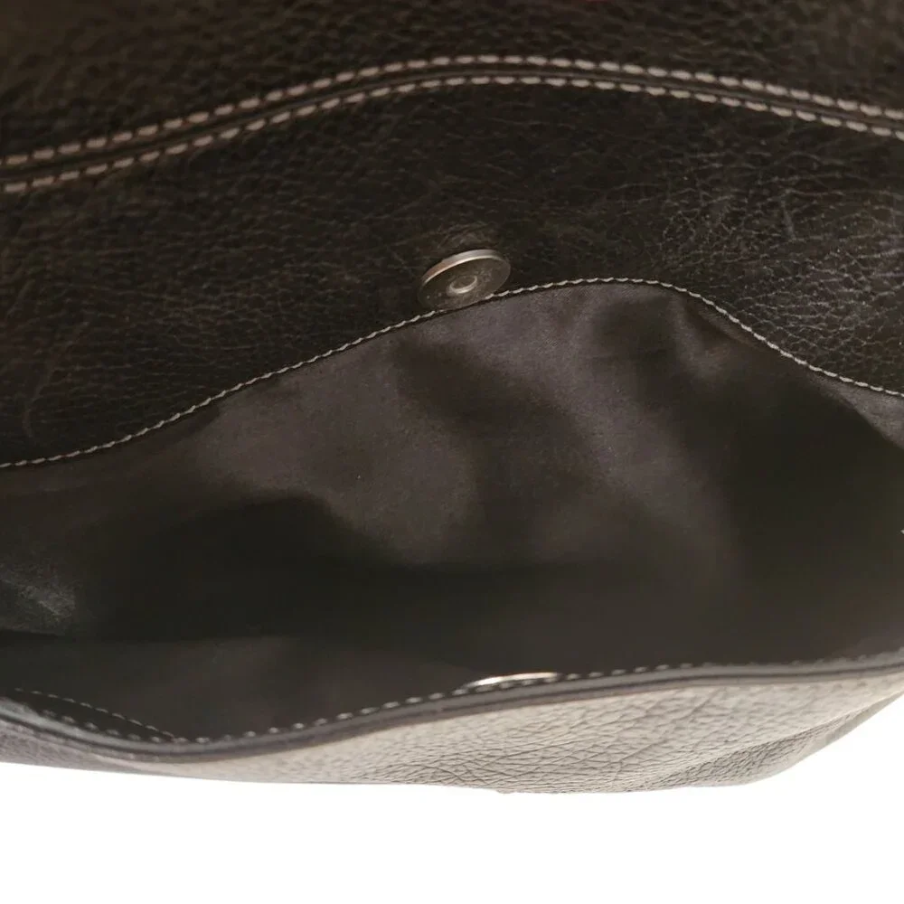 Hugo Boss Black Grained Leather Laptop Bag Adjustable Strap & Dual Handles
